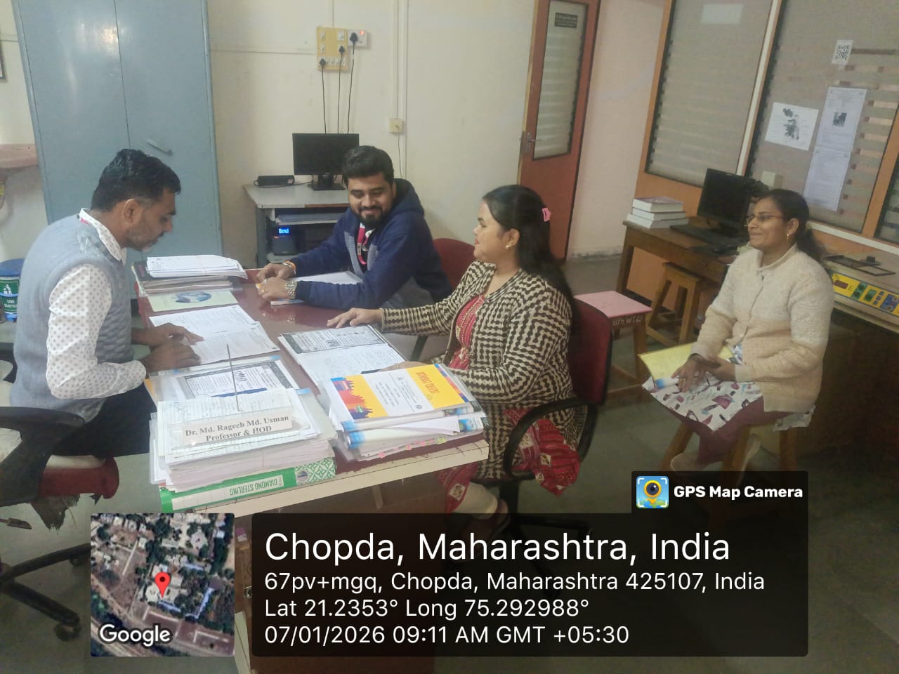 T Y Coordinator (Mentor Mentee)Meeting  25-25 Meeting 2 Date 7/1/26 Time 9.15 am Attendees: Mr. P. B. Moore, Mr. Vishal Wagh, Dr. T Y Shaikh, Dr. S S Mahajan